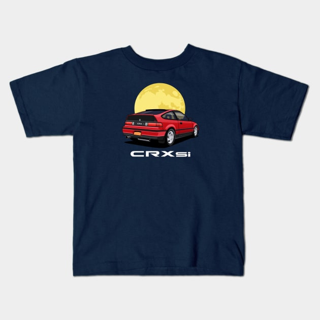 CRX SI Classic Car Kids T-Shirt by masjestudio